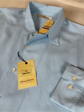 NWT Tommy Bahama Shirt Men 2XL Blue Bermuda Square LS 100% Silk Luxury Tropical